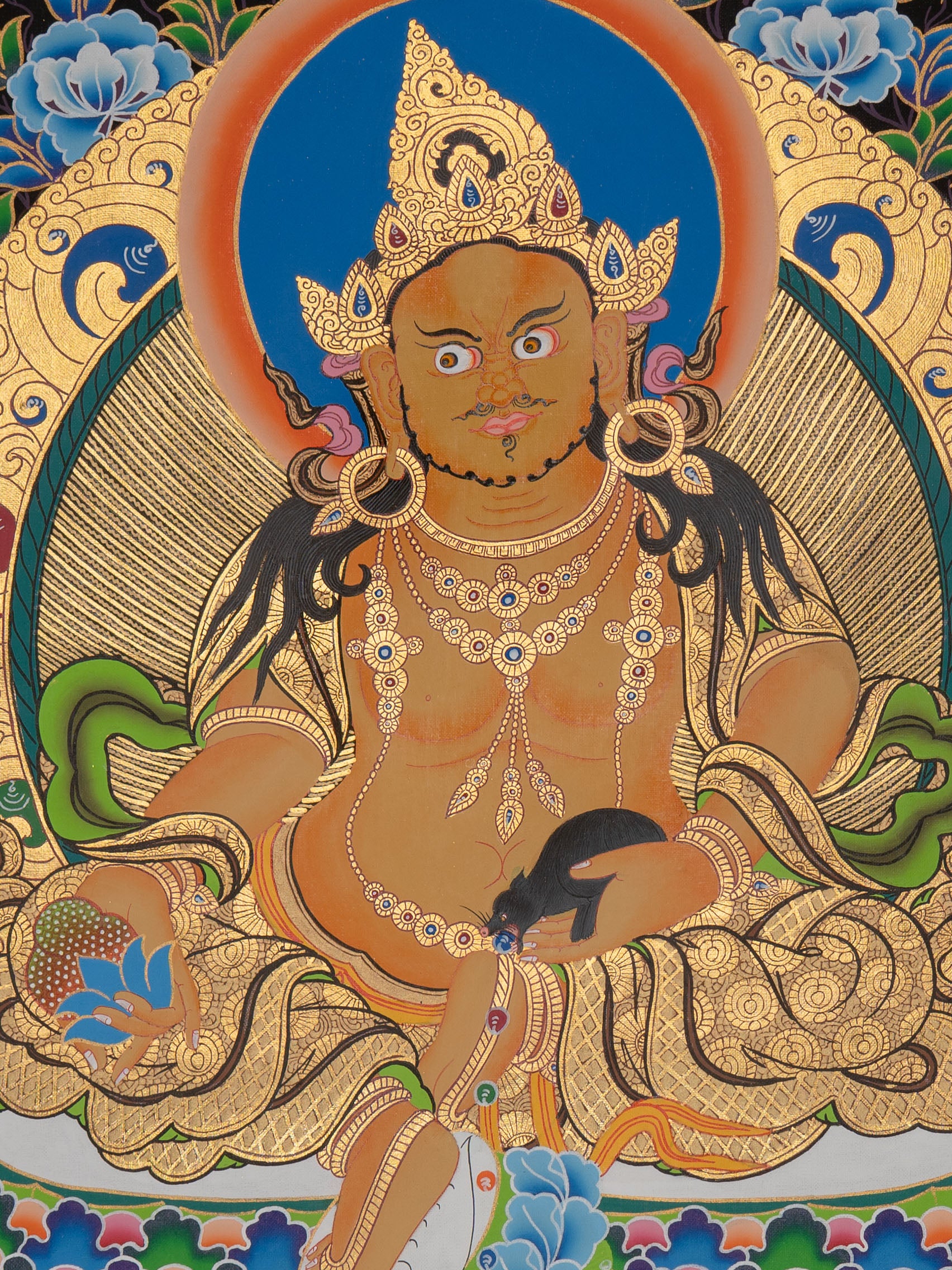 Zambala Thangka Painting - Handpainted Art