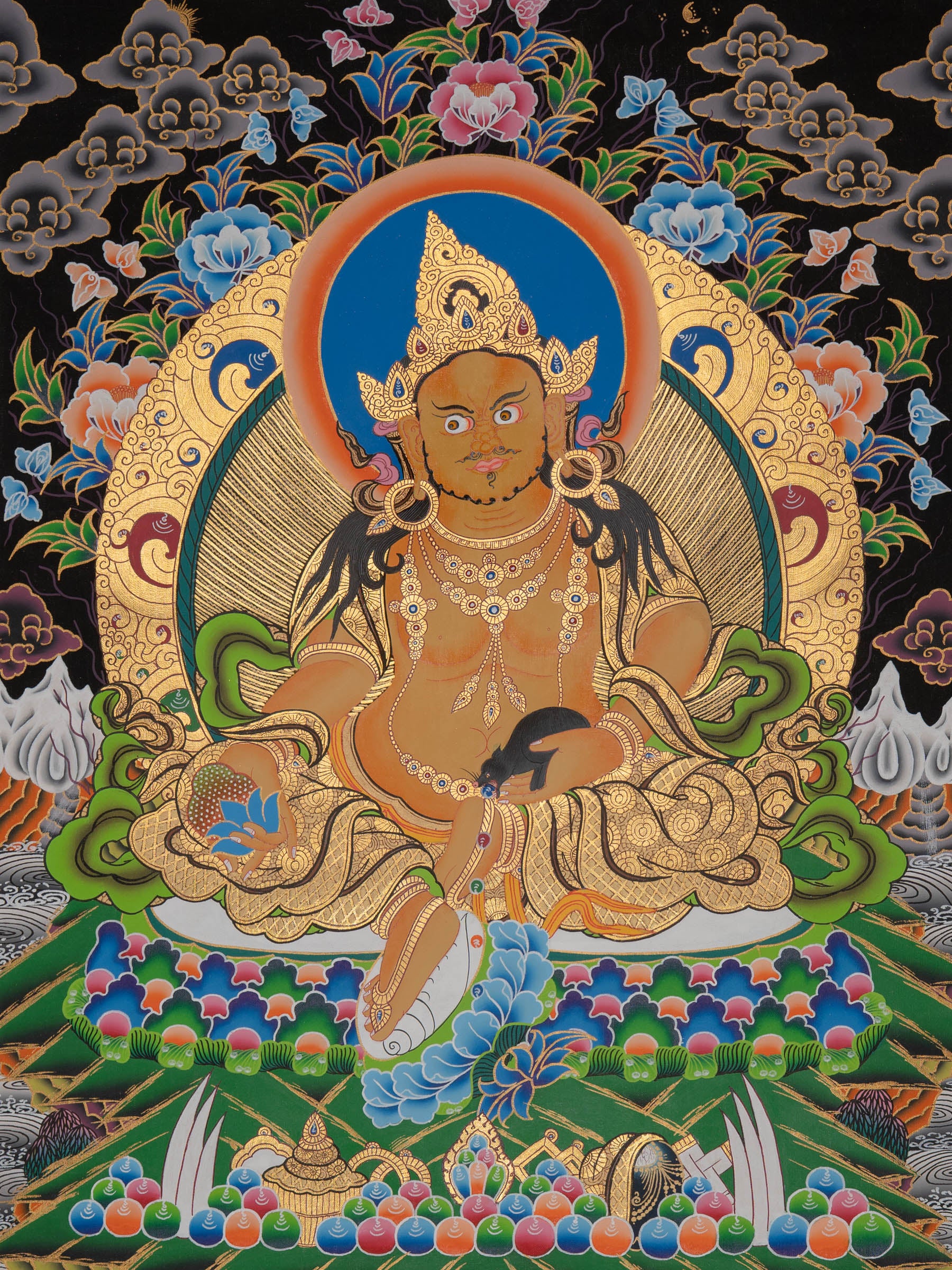 Zambala Thangka Painting - Handpainted Art
