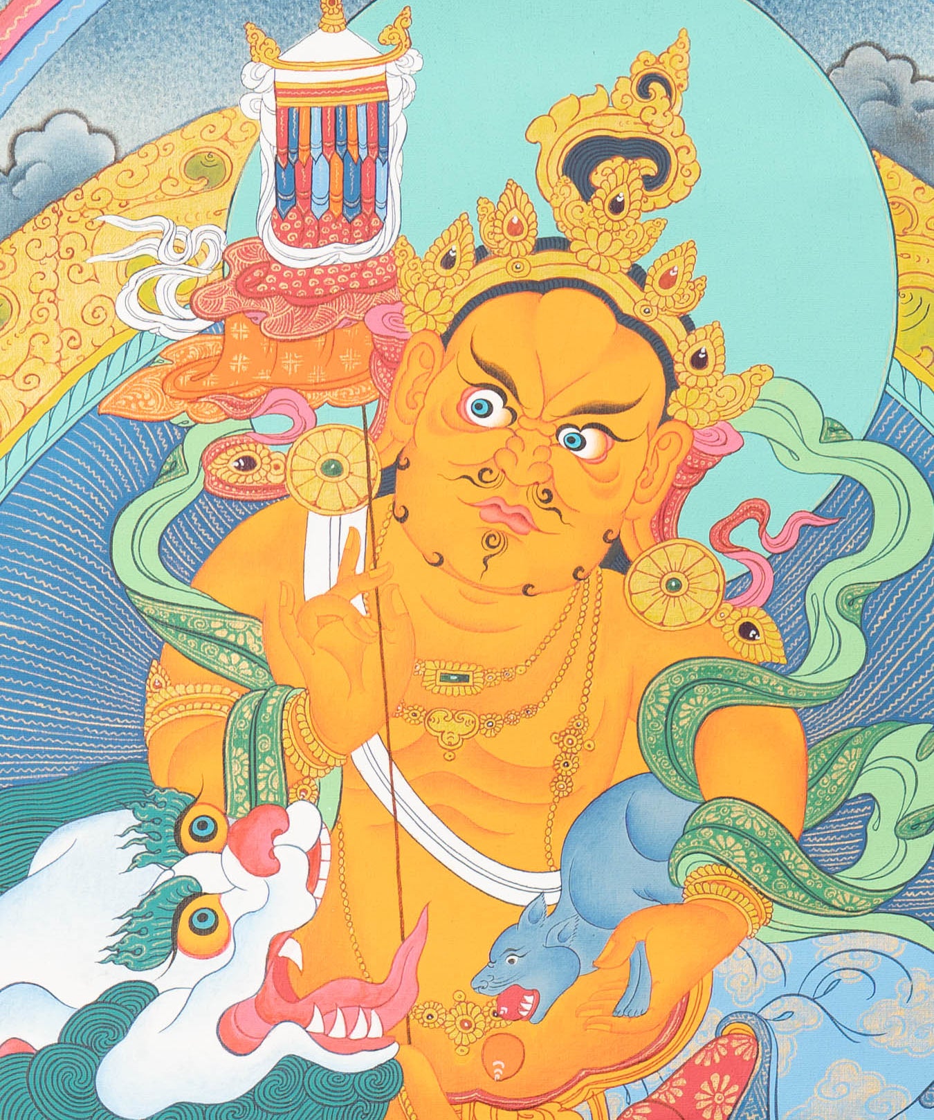 Hand Painted Zambala Thangka Painting