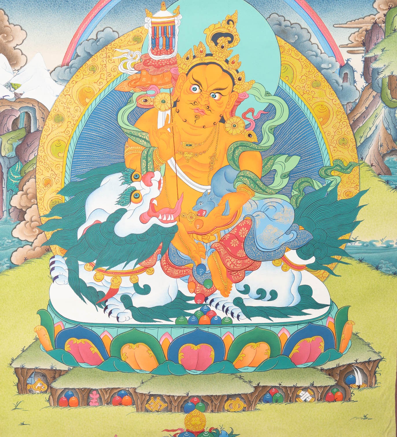 Hand Painted Zambala Thangka Painting