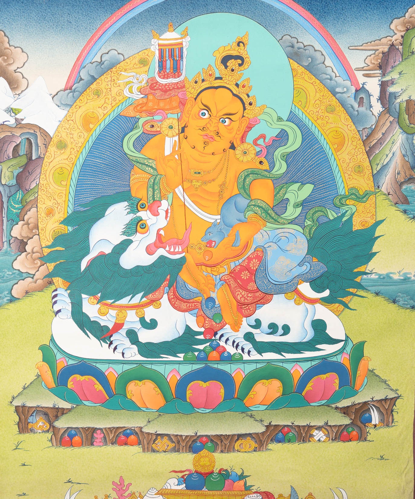Hand Painted Zambala Thangka Painting