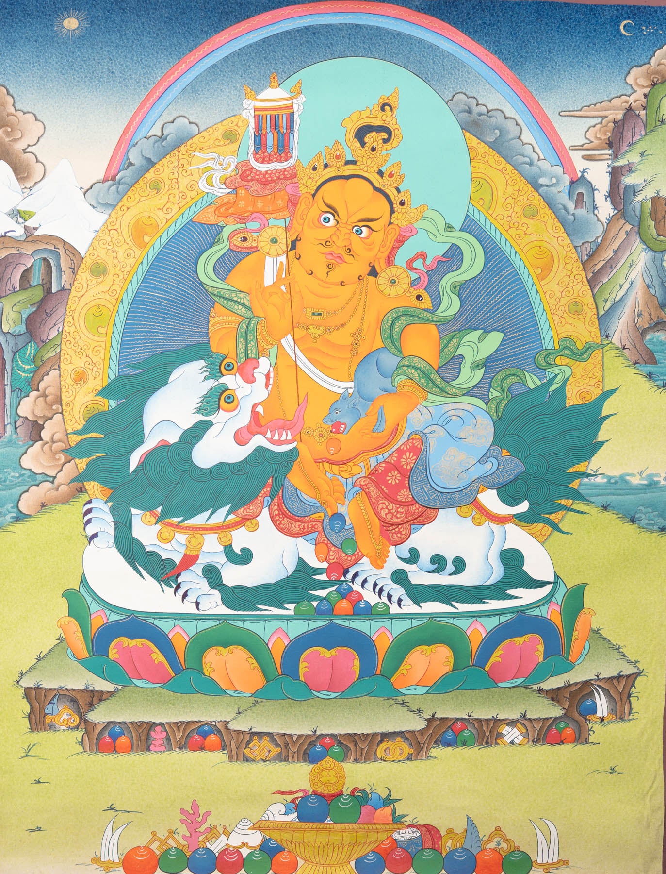 Hand Painted Zambala Thangka Painting