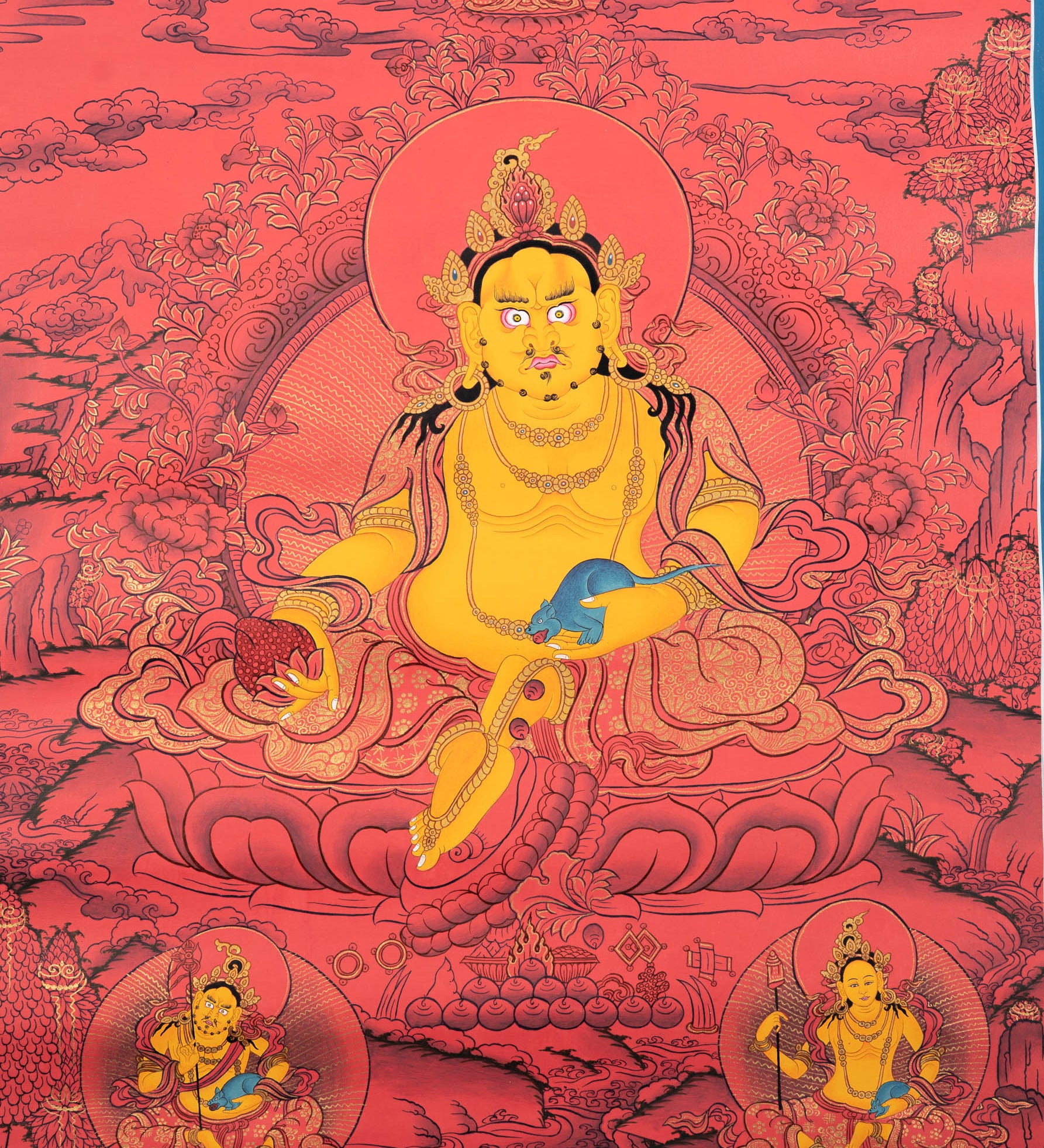 Zambala Thangka - Handpainted Tibetan Painting