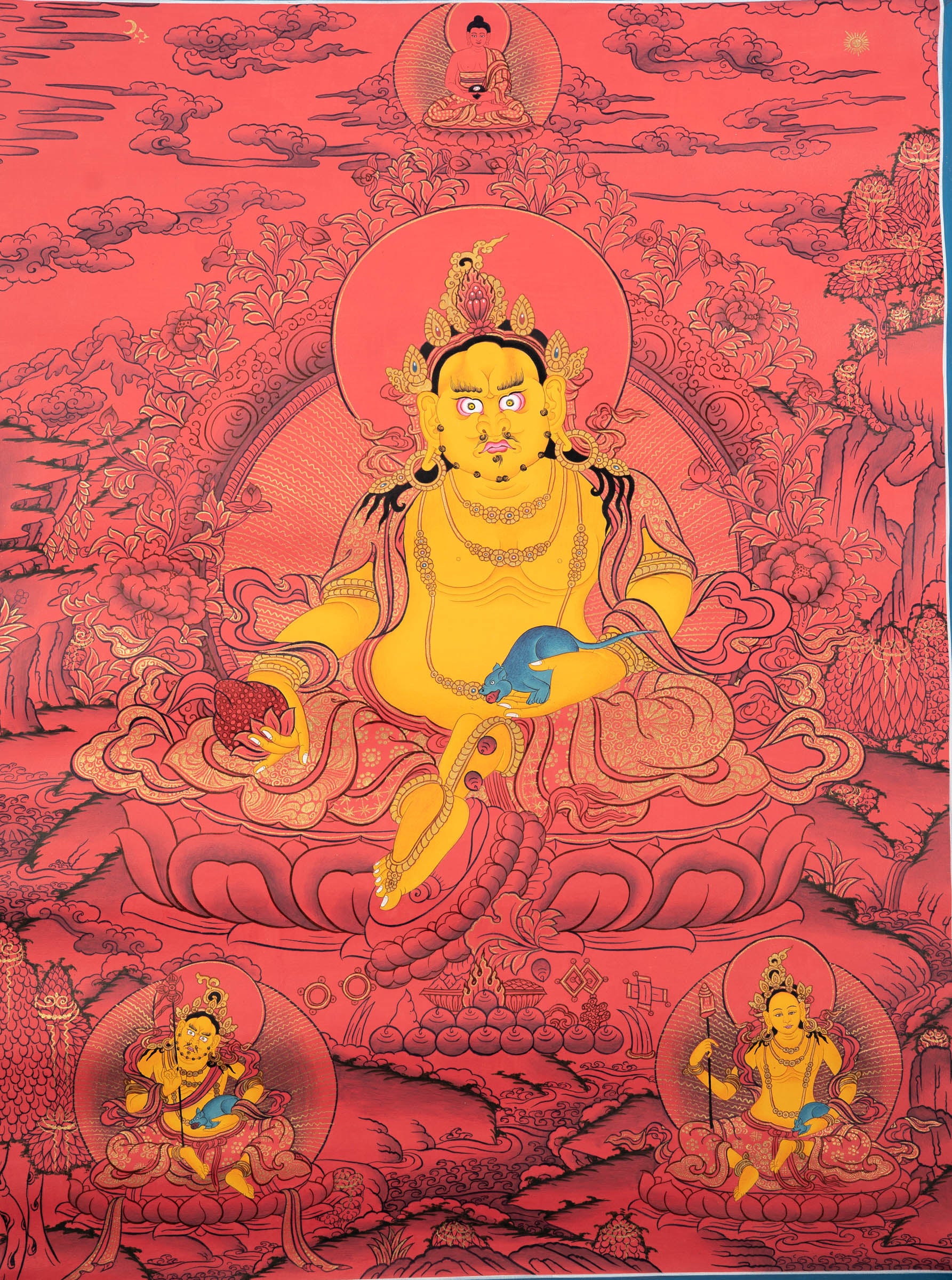 Zambala Thangka - Handpainted Tibetan Painting