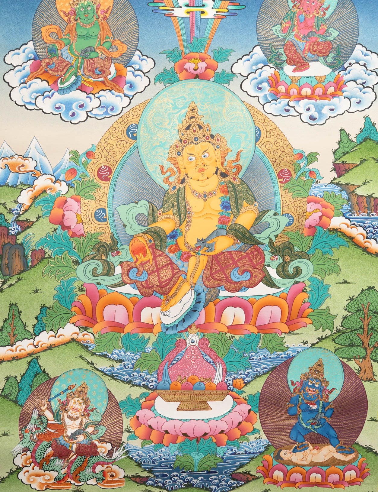 Zambala Thangka - Tibetan Painting