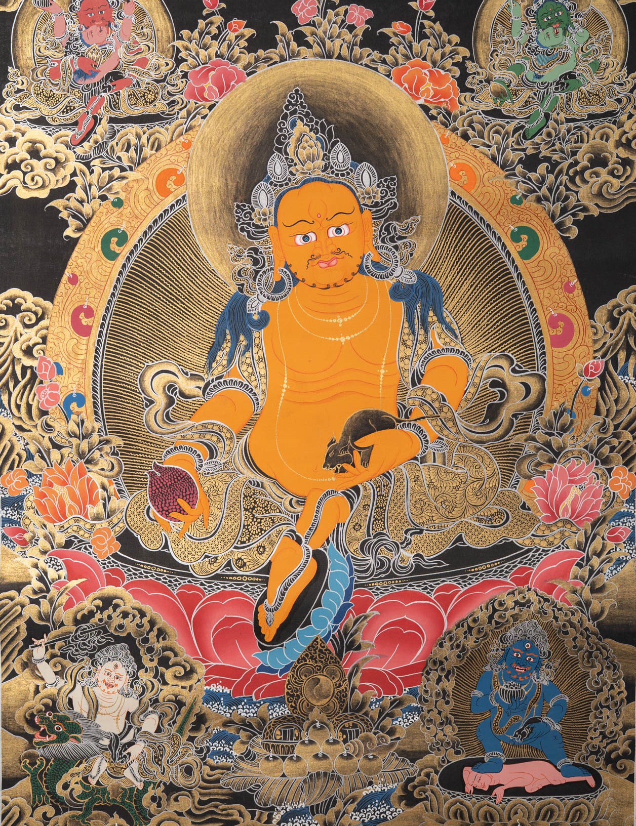 Zambala Thangka Painting - Tibetan art