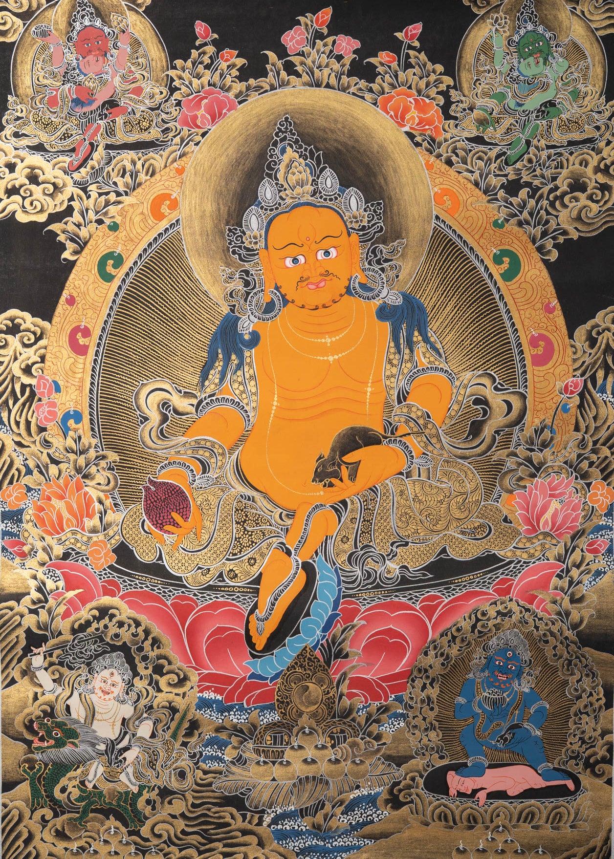 Zambala Thangka Painting - Tibetan art