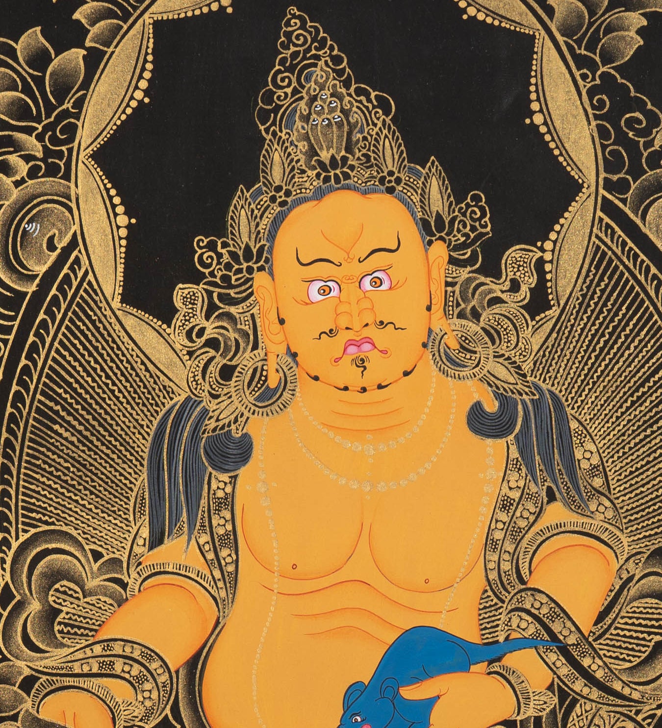 Handpainted Zambala Thangka - Tibetan Art