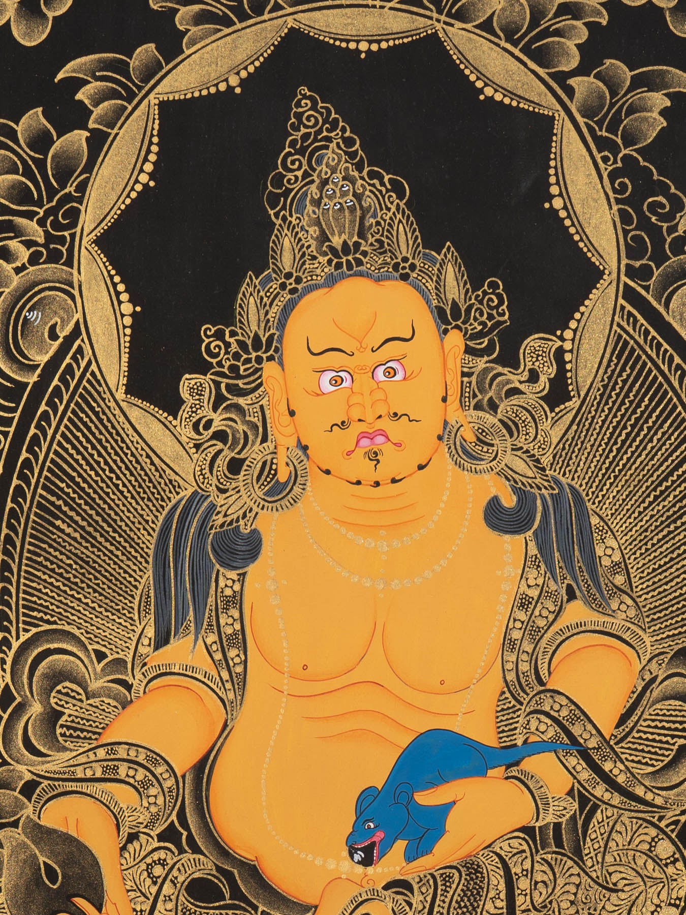 Handpainted Zambala Thangka - Tibetan Art
