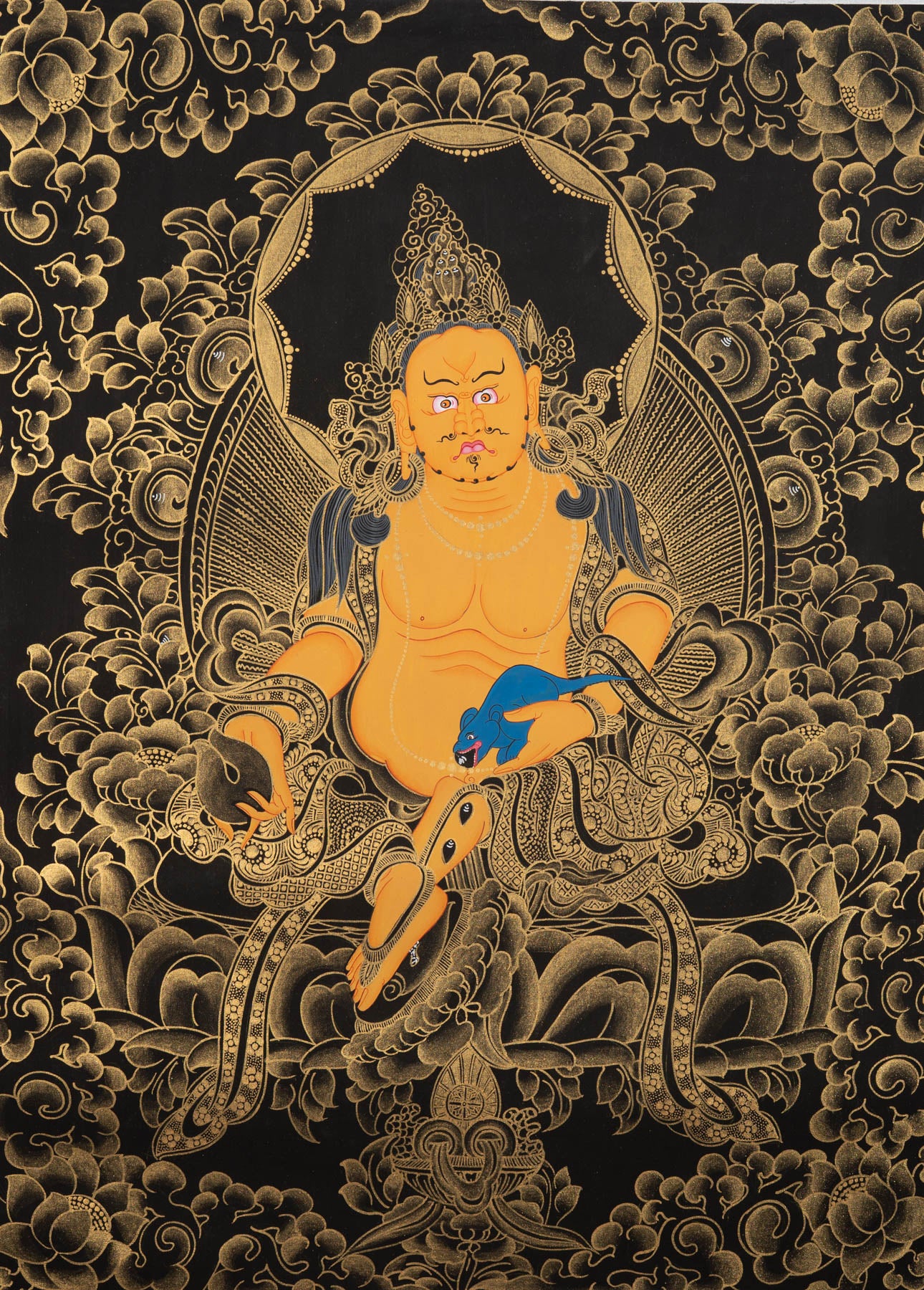 Handpainted Zambala Thangka - Tibetan Art