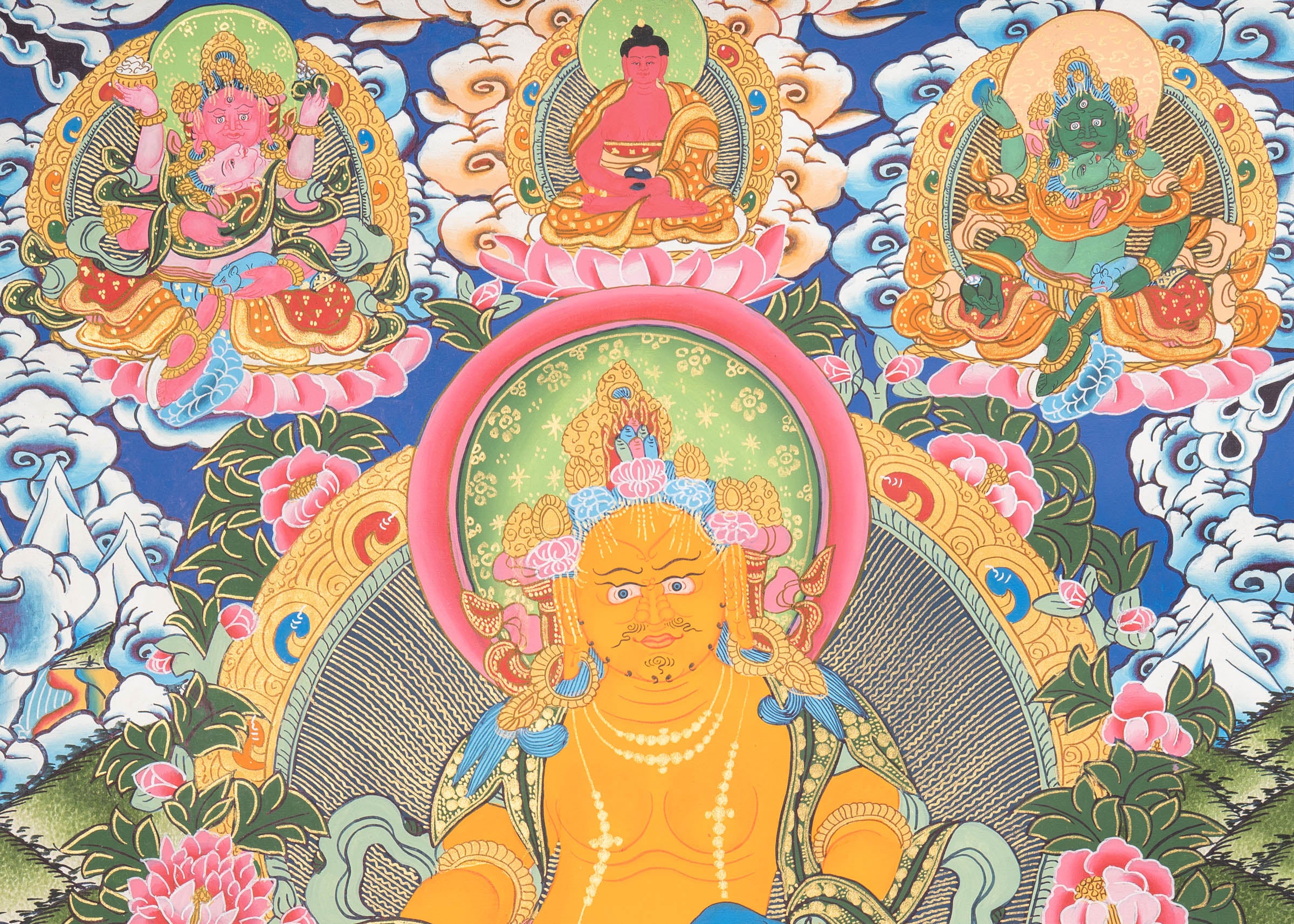 Zambala Thangka Painting - Tibetan Art