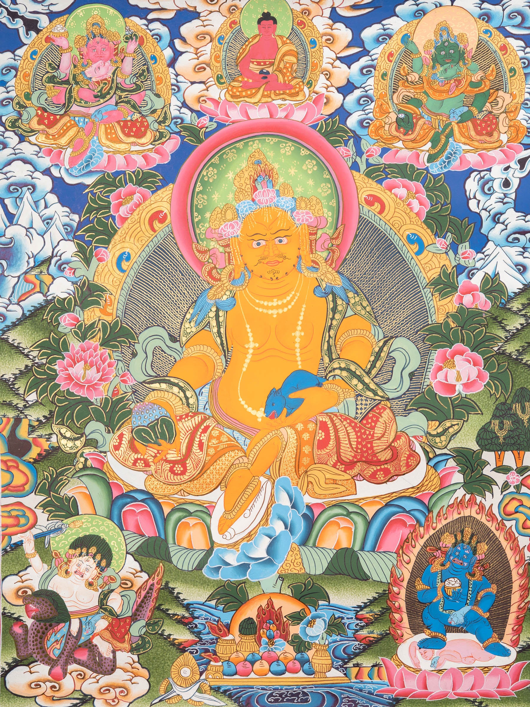 Zambala Thangka Painting - Tibetan Art