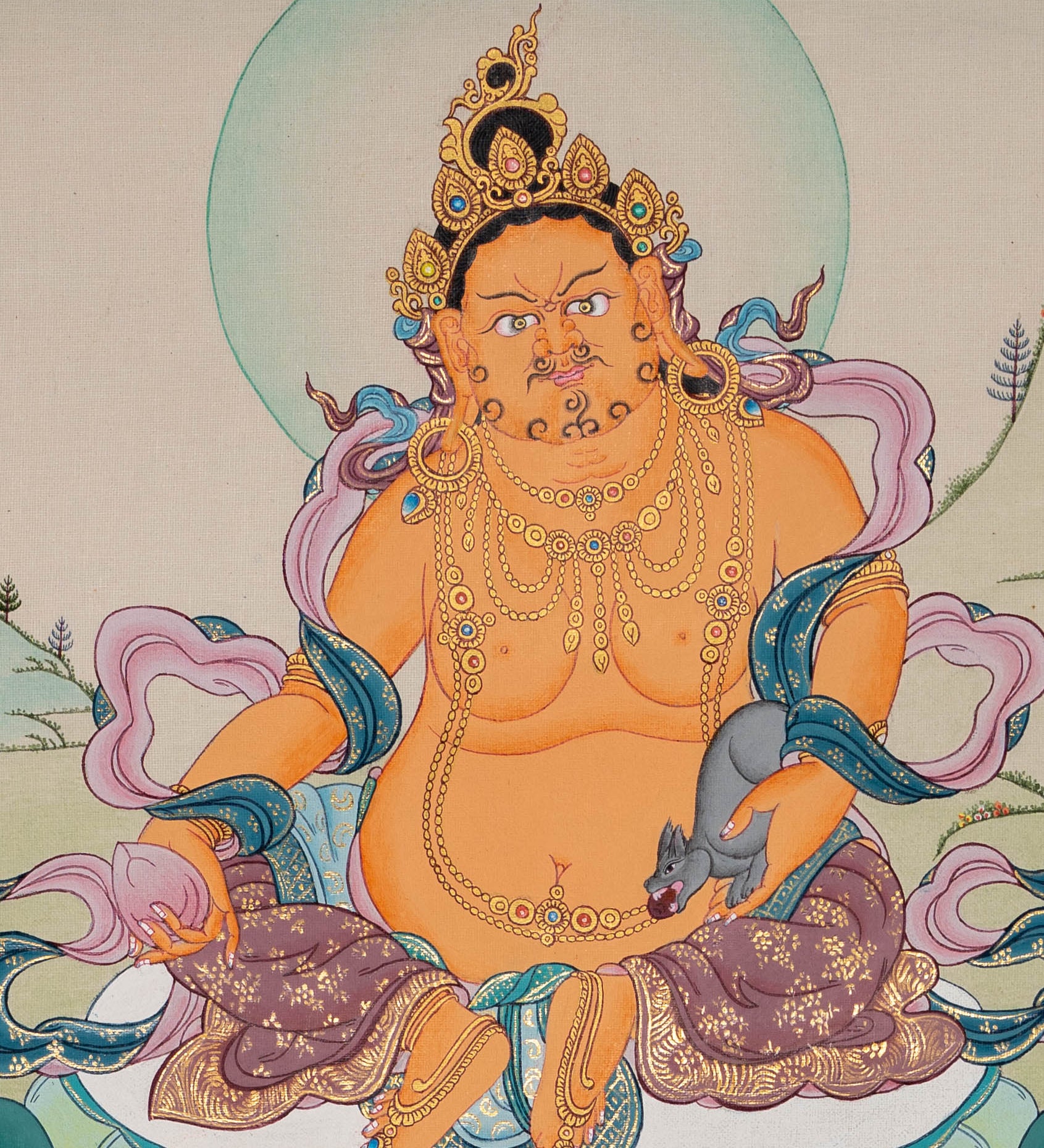 Zambala Thangka - Sacred Painting
