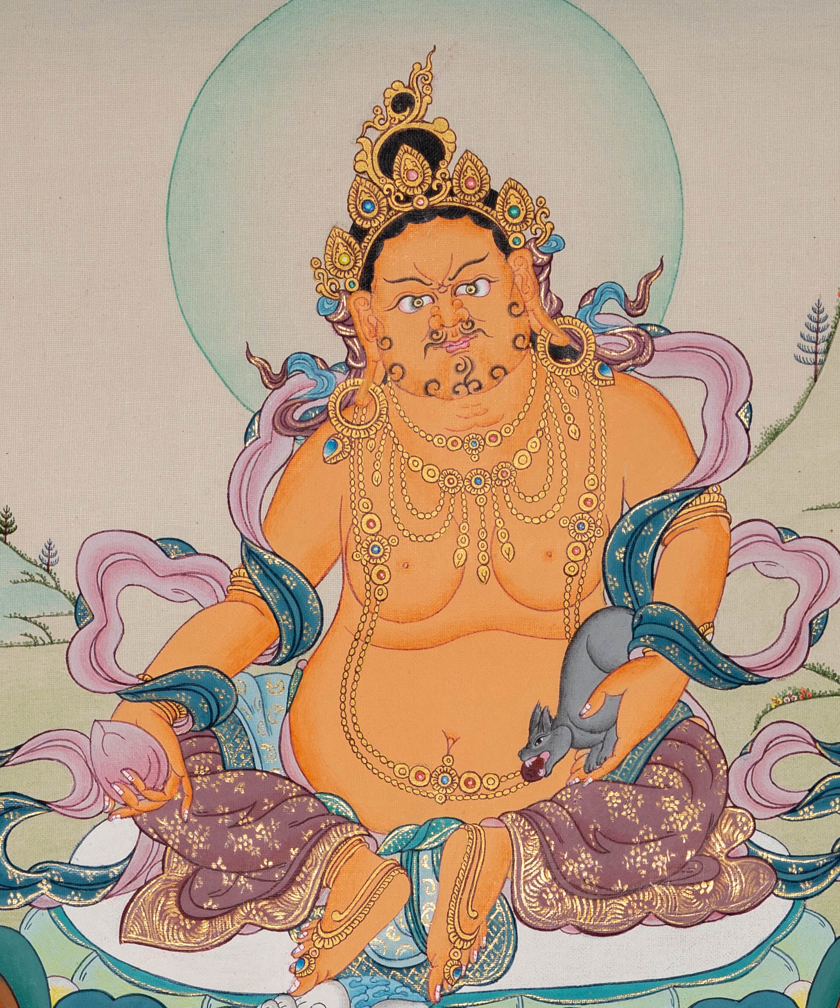 Zambala Thangka - Sacred Painting