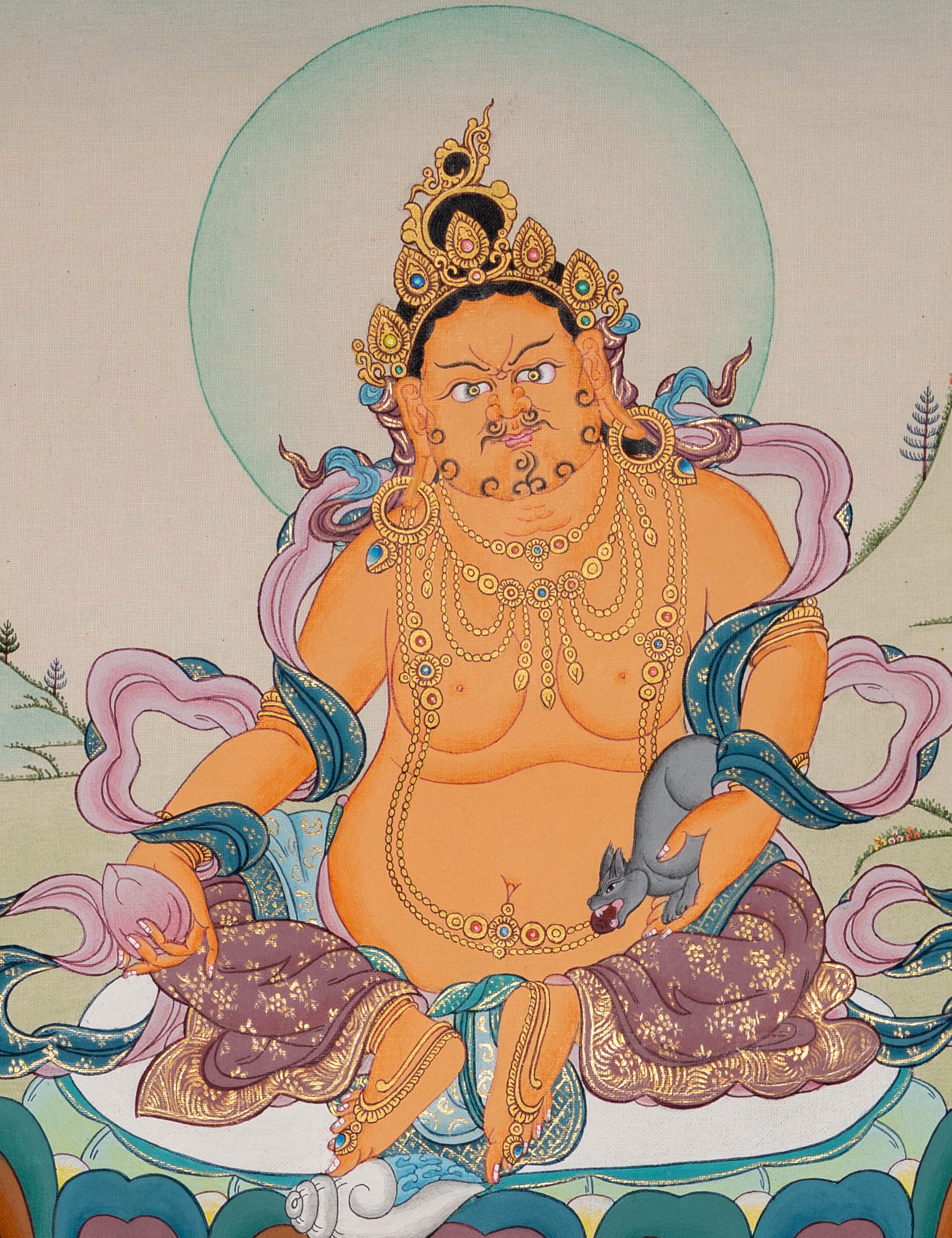 Zambala Thangka - Sacred Painting