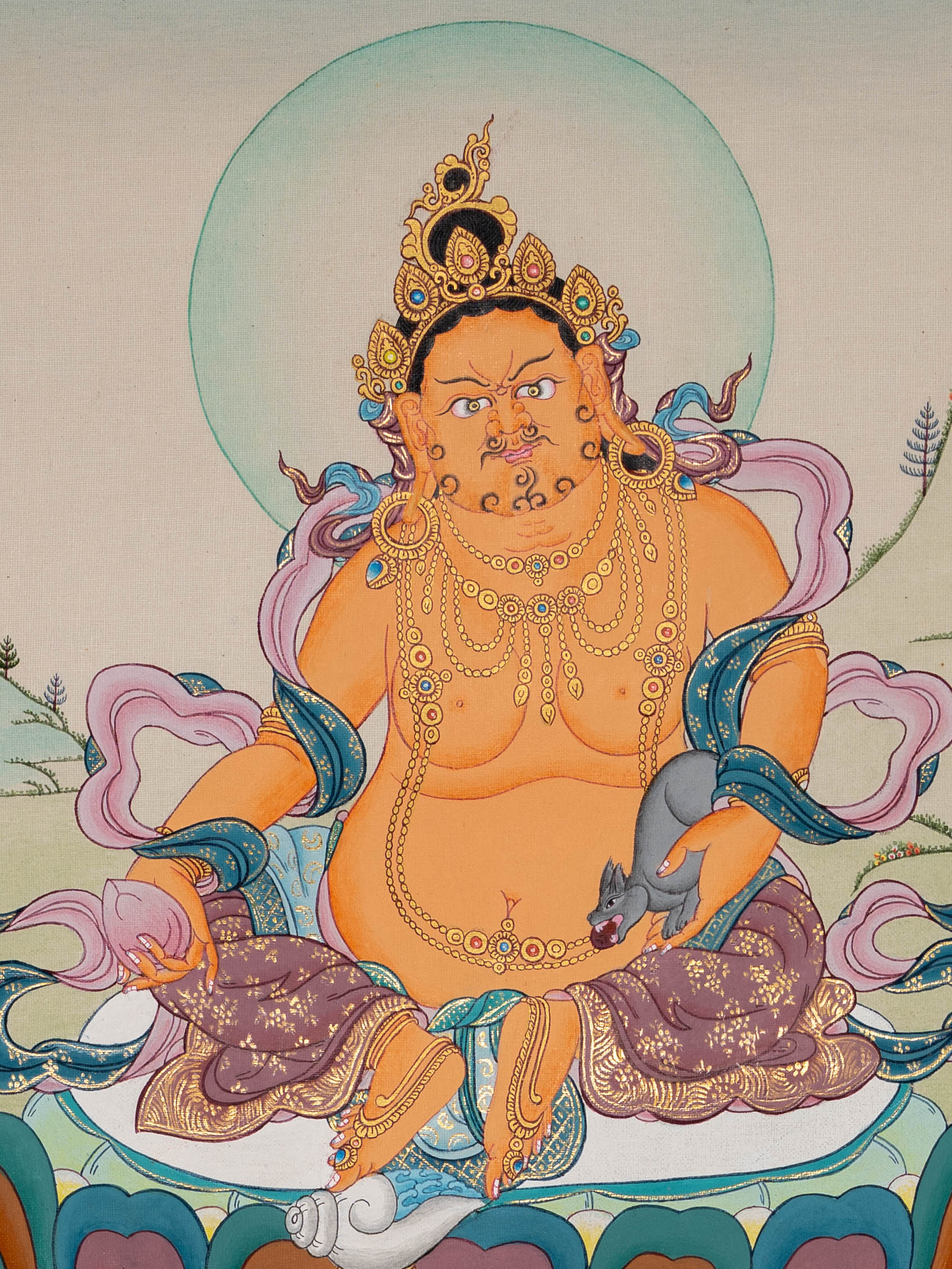 Zambala Thangka - Sacred Painting