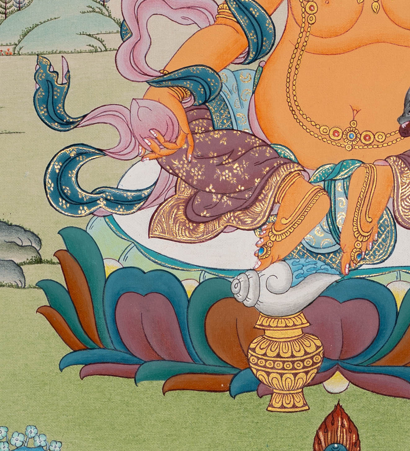 Zambala Thangka - Sacred Painting
