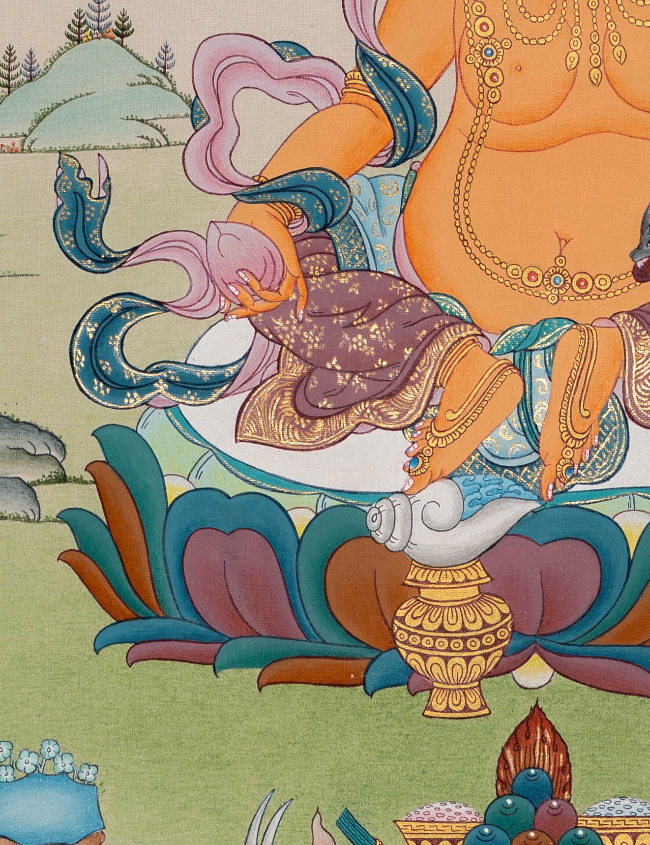 Zambala Thangka - Sacred Painting