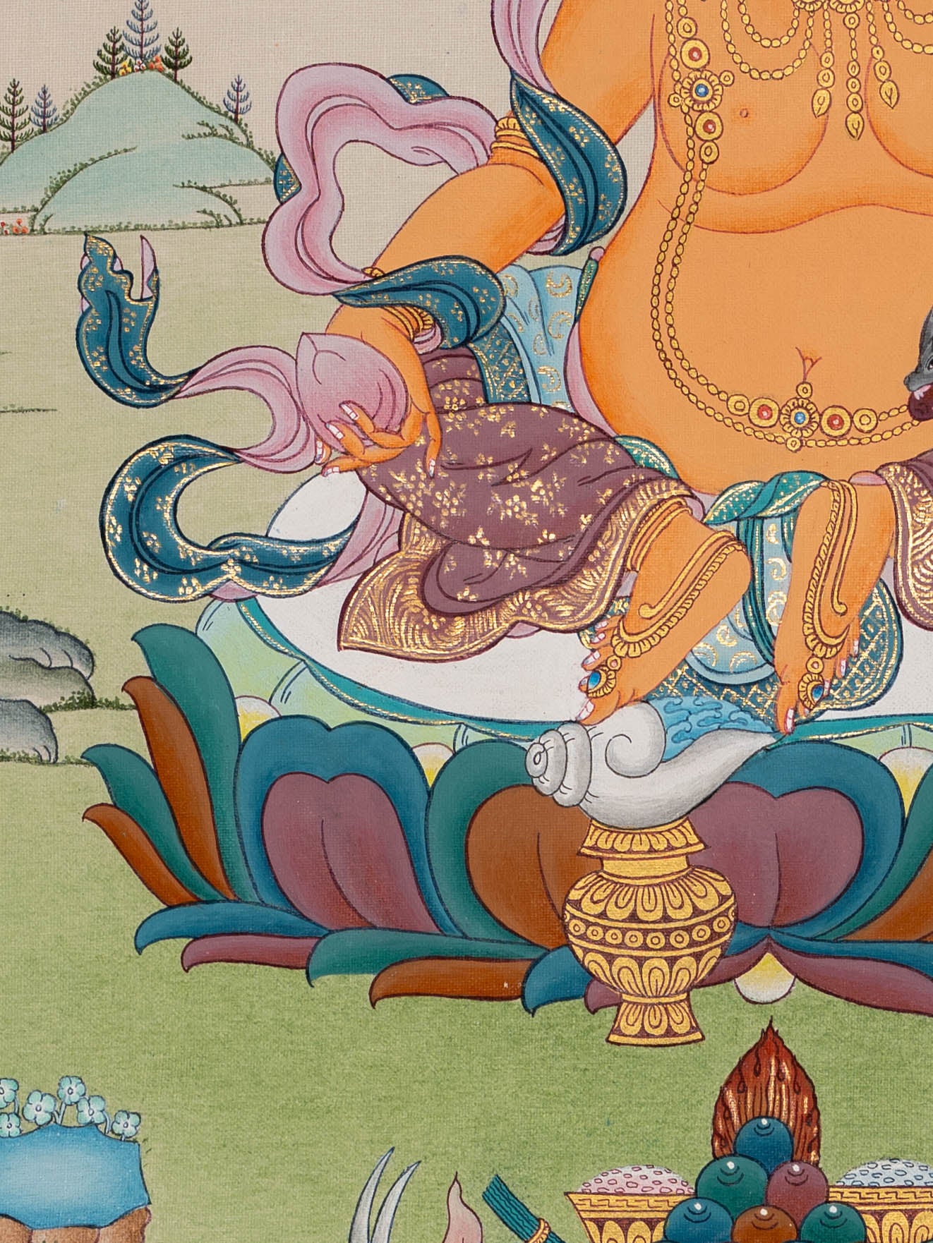 Zambala Thangka - Sacred Painting