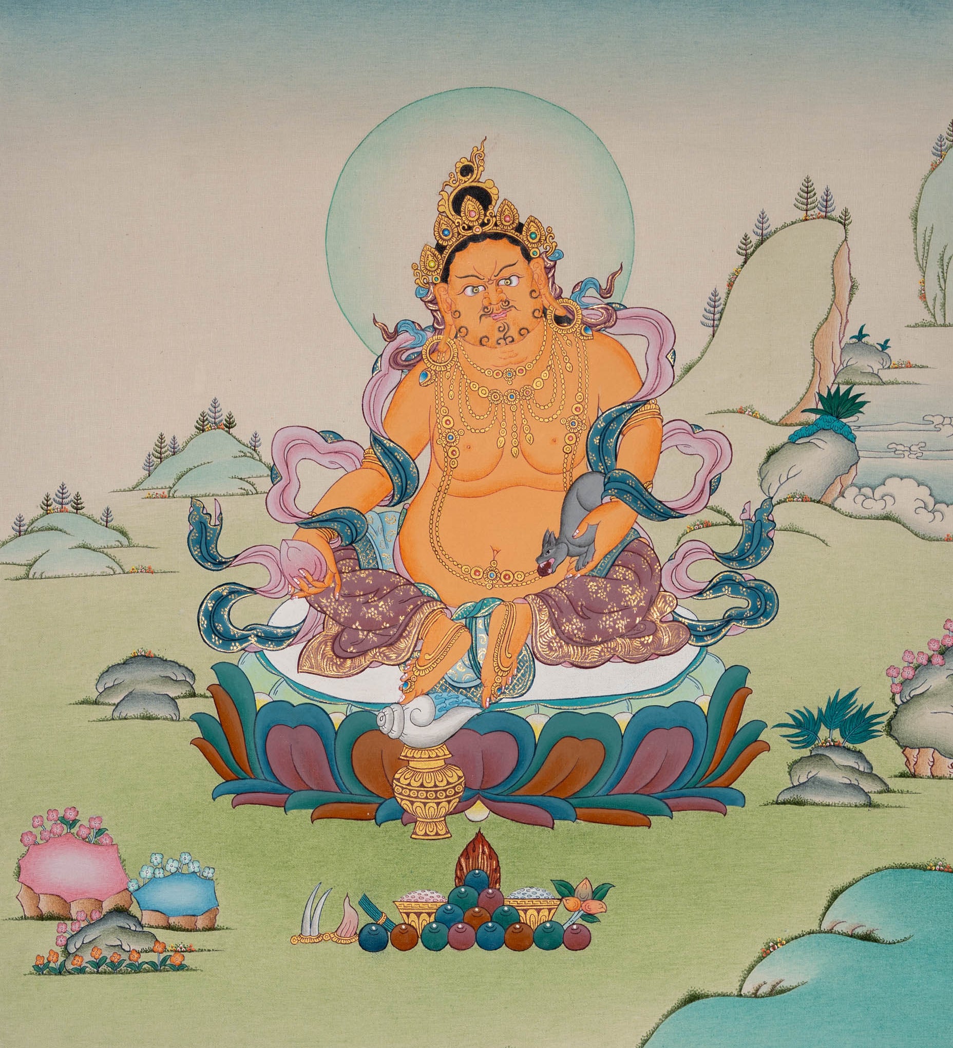Zambala Thangka - Sacred Painting