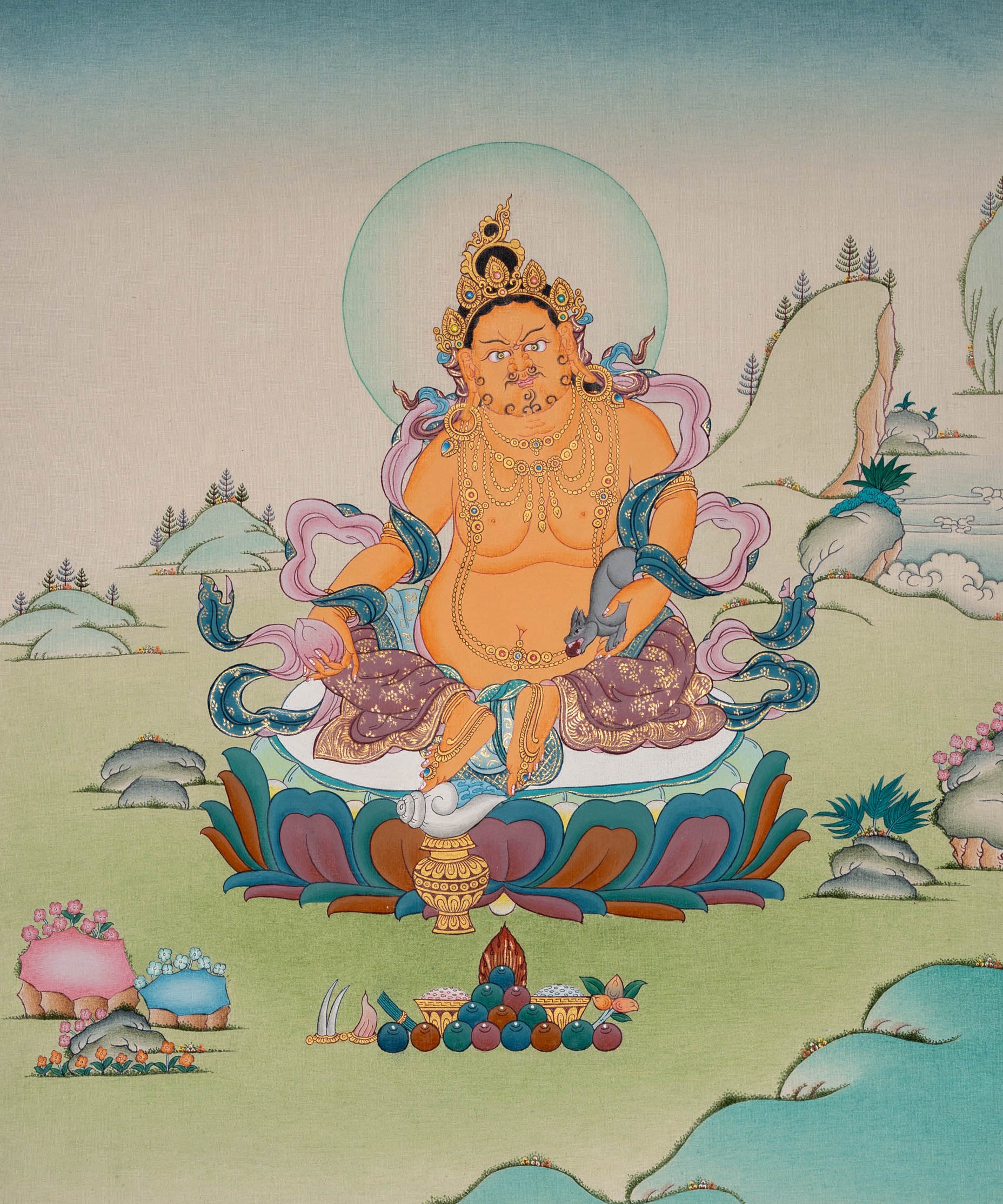 Zambala Thangka - Sacred Painting