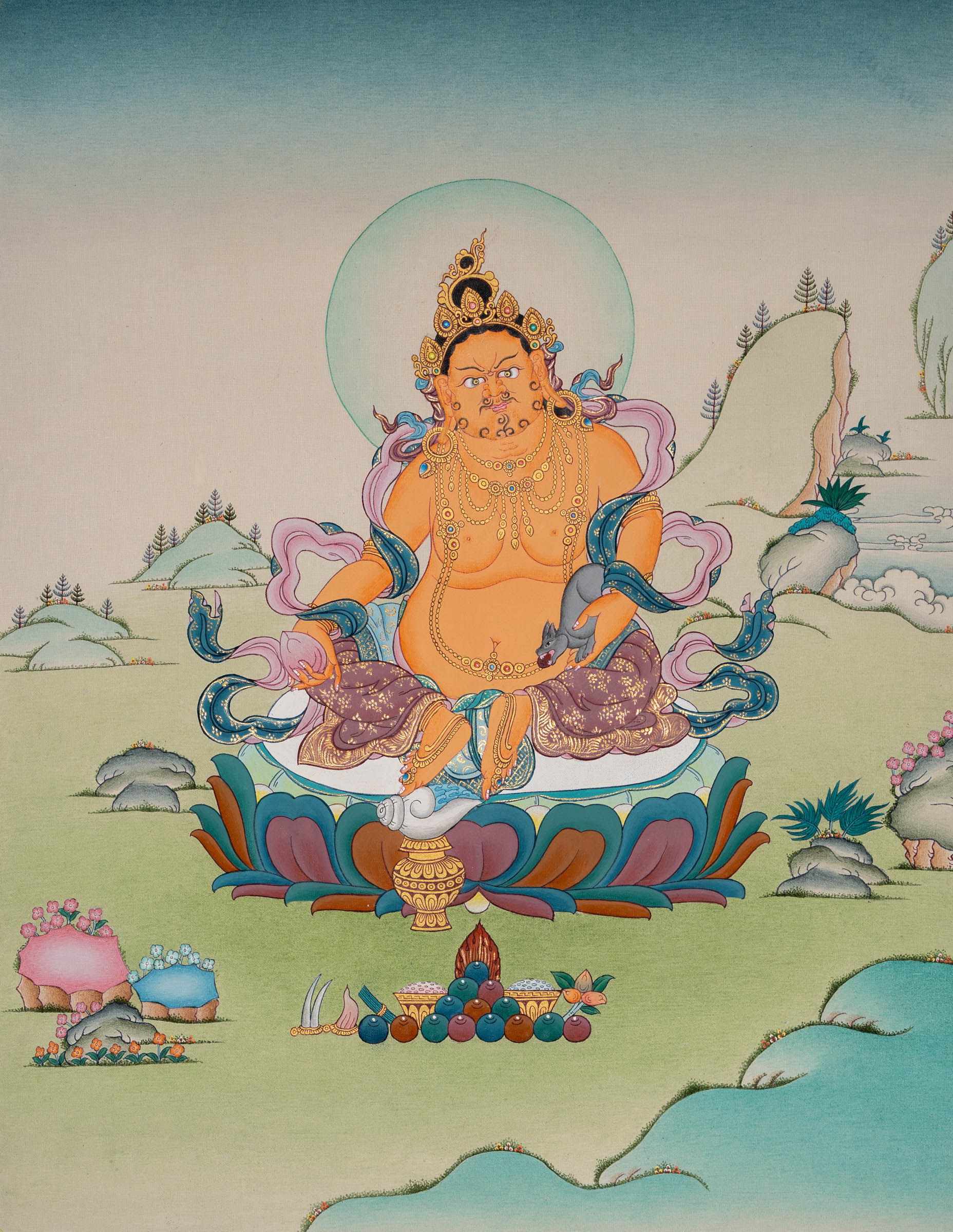 Zambala Thangka - Sacred Painting