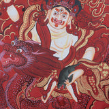 red and gold background Zambala Thangka Painting on canvas