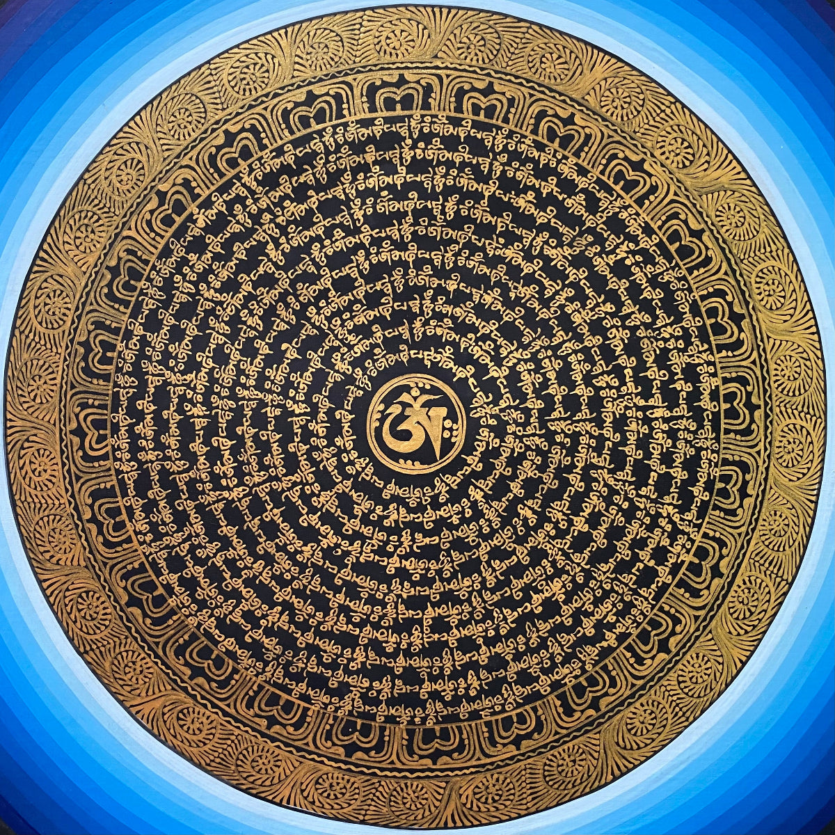 Mantra Mandala Thangka Painting - Sacred Tibetan Art