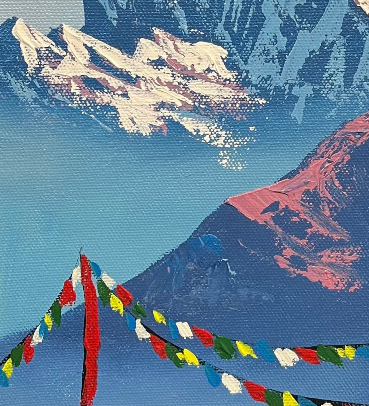 Oil Painting of Mt Machapuchre - Himalayas Art