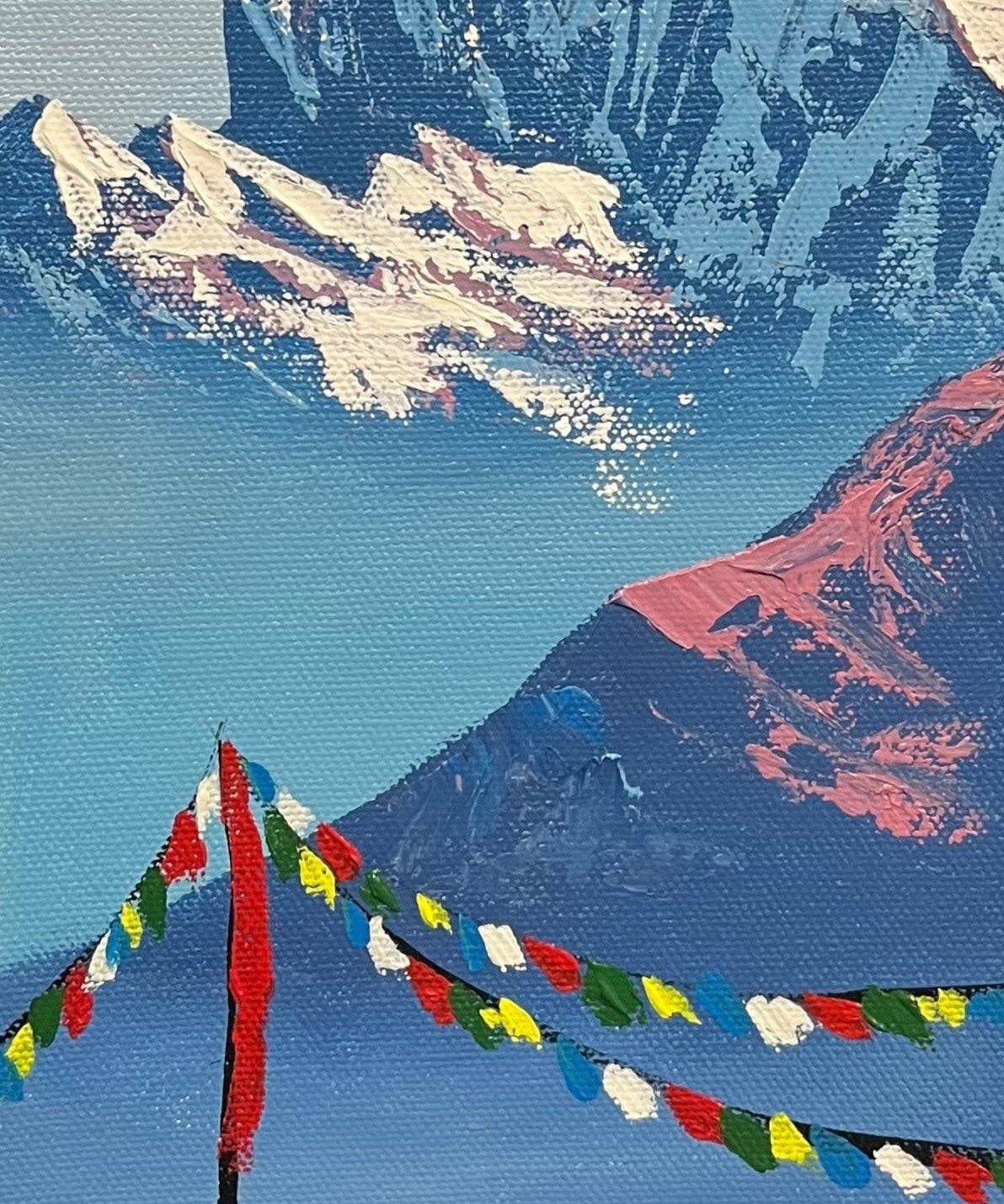 Oil Painting of Mt Machapuchre - Himalayas Art