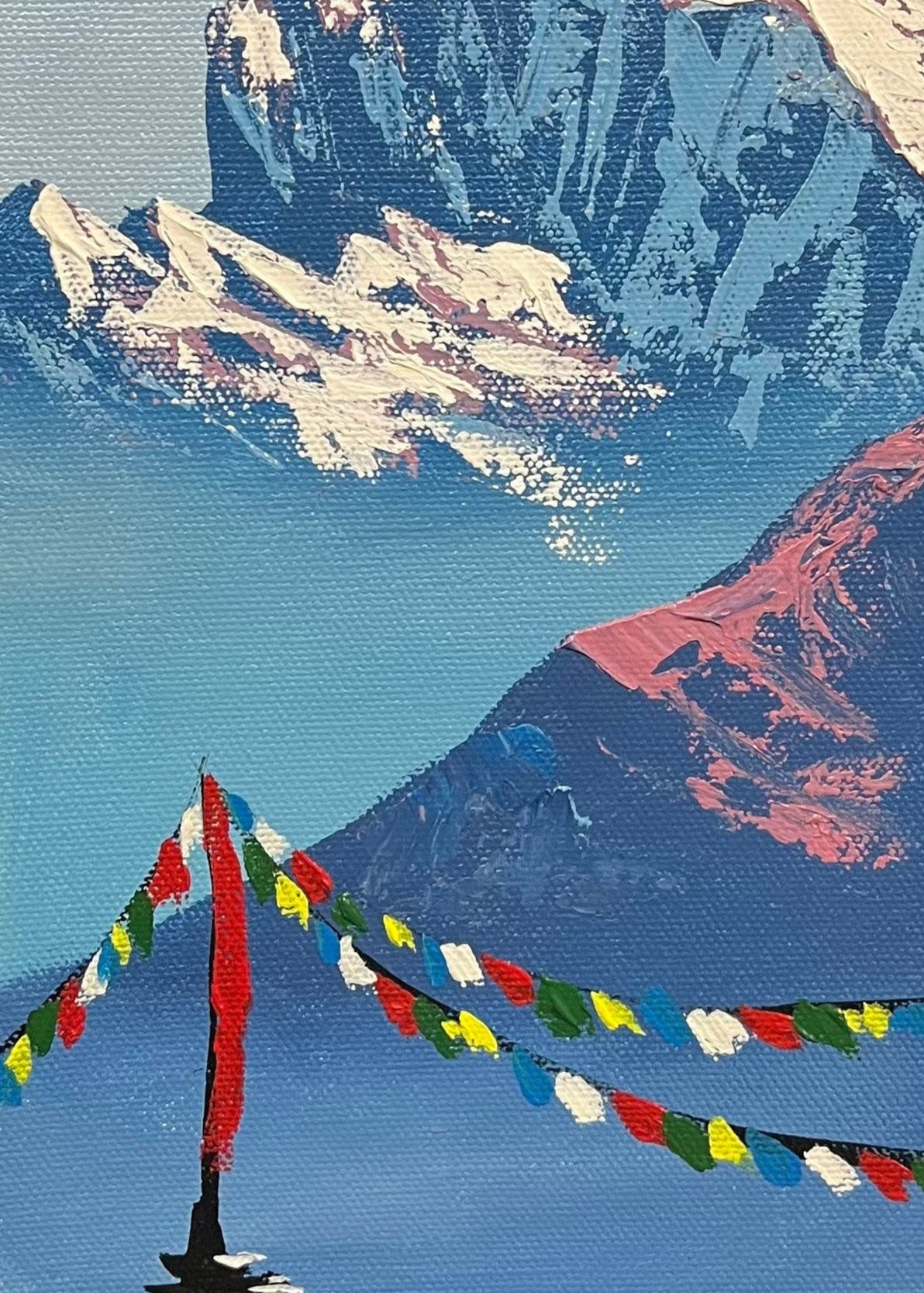Oil Painting of Mt Machapuchre - Himalayas Art