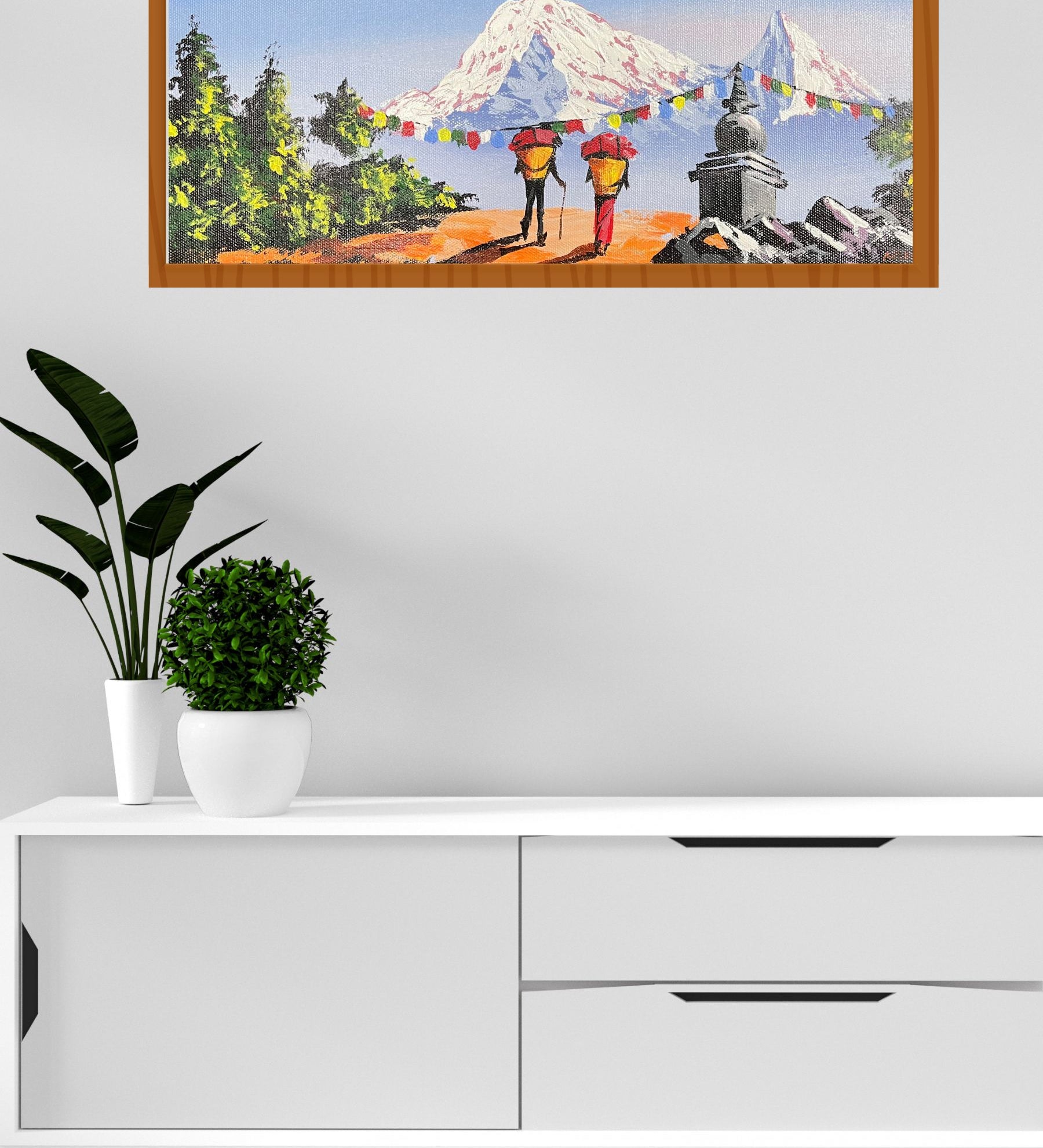 Ama Dabla Scenic Oil Painting 