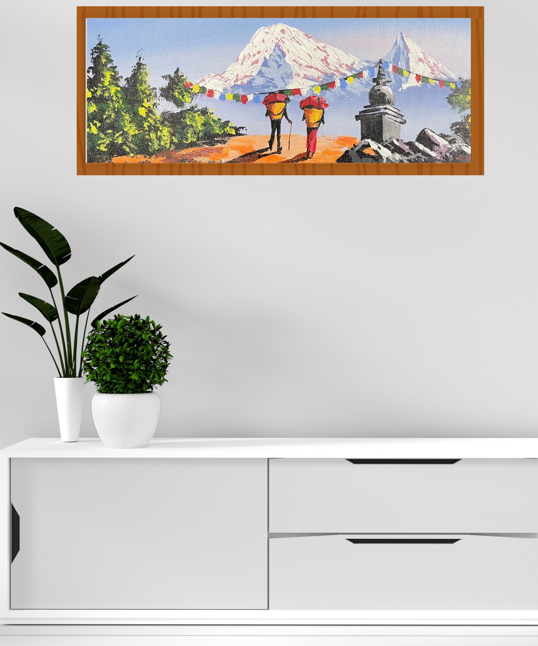 Ama Dabla Scenic Oil Painting 