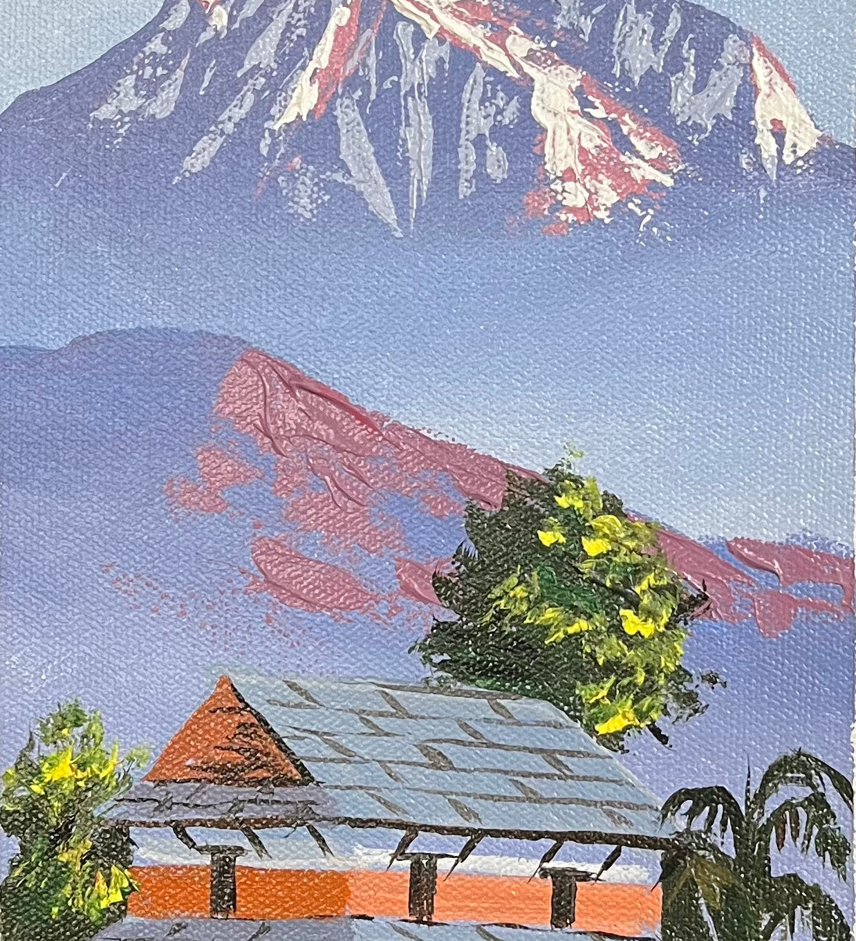 Oil Painting of Mt Machapuchre