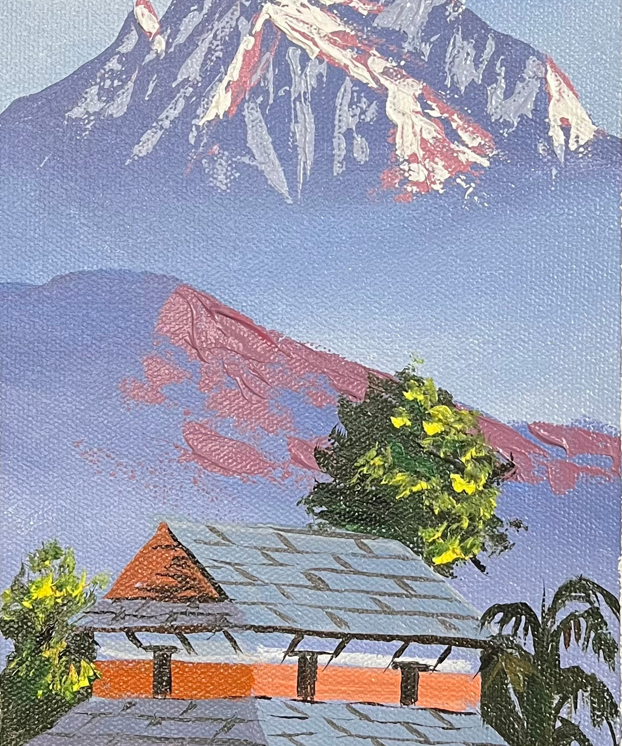 Oil Painting of Mt Machapuchre