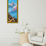 Majestic Mount Everest Oil Painting with Trekkers