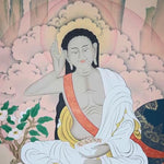 buddhist milarepa thangka art with meditation pose