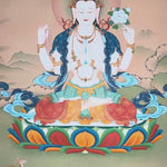 four armed avalokiteshvara thangka painting