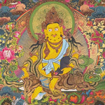Tibetan Five Zambhala artwork featuring prosperity deity and sacred symbolism
