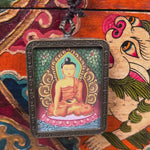 Shakyamuni Buddha thangka, miniature ghau style