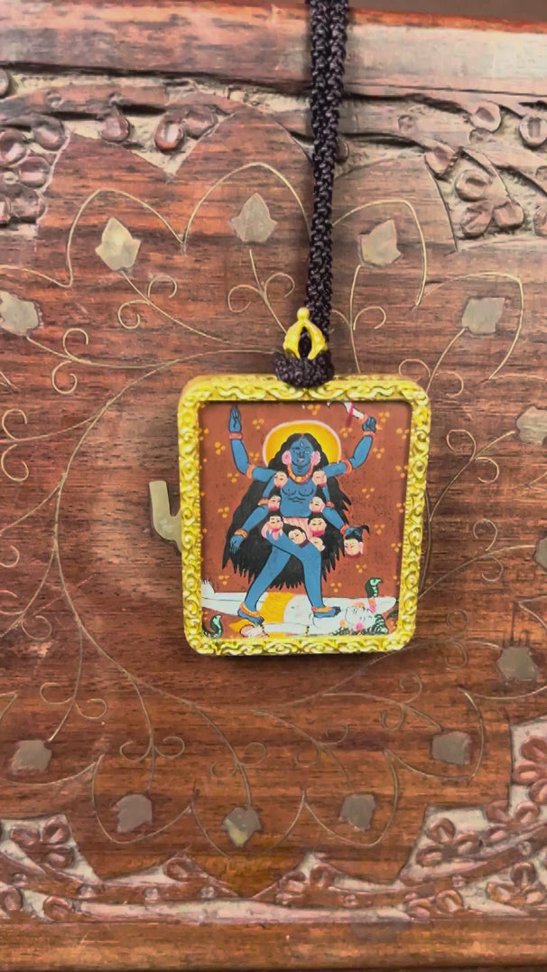 Kali protective deity thangka traditional Himalayan art