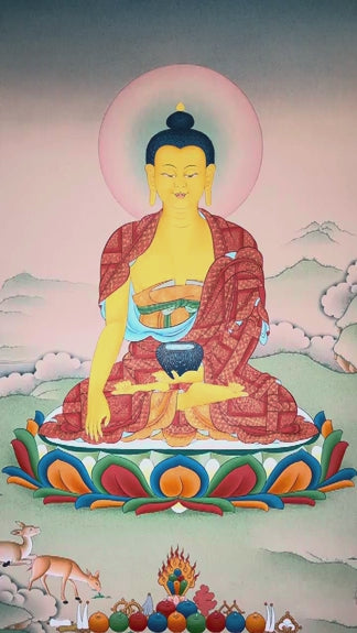 sacred himalayan shakyamuni buddha painting