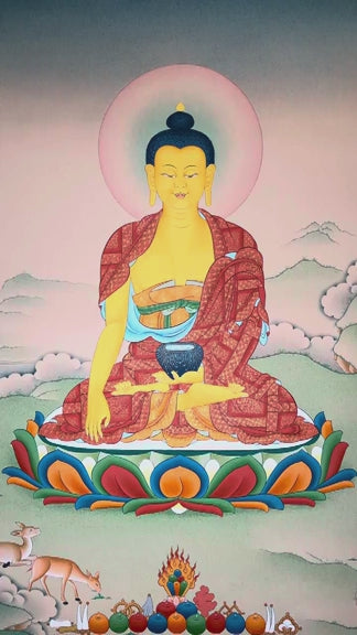 sacred himalayan shakyamuni buddha painting