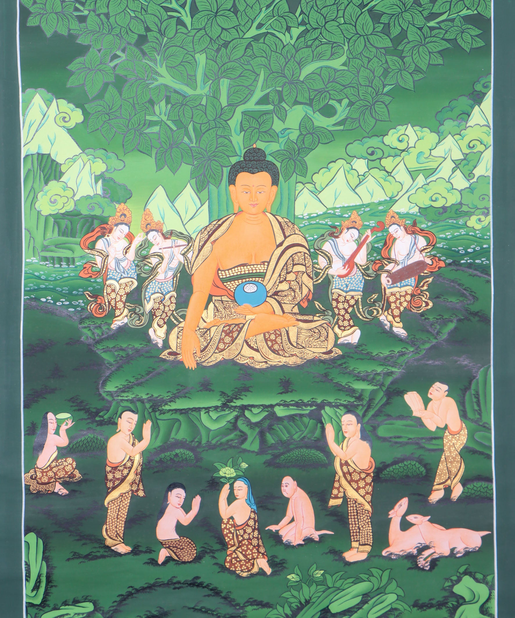 Shakyamuni Buddha Thangka for meditation, devotion, and spiritual practice. 