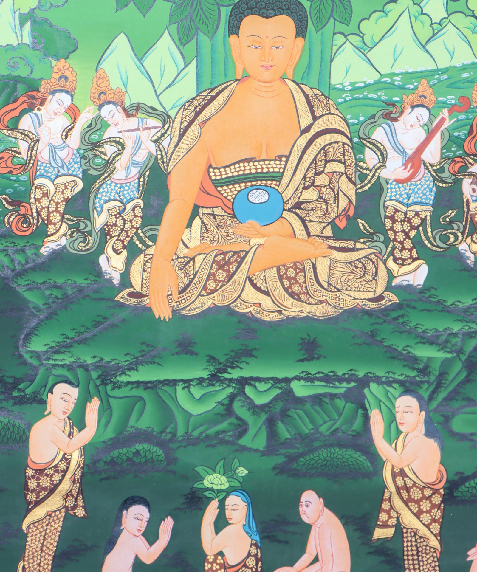 Shakyamuni Buddha Thangka for meditation, devotion, and spiritual practice.