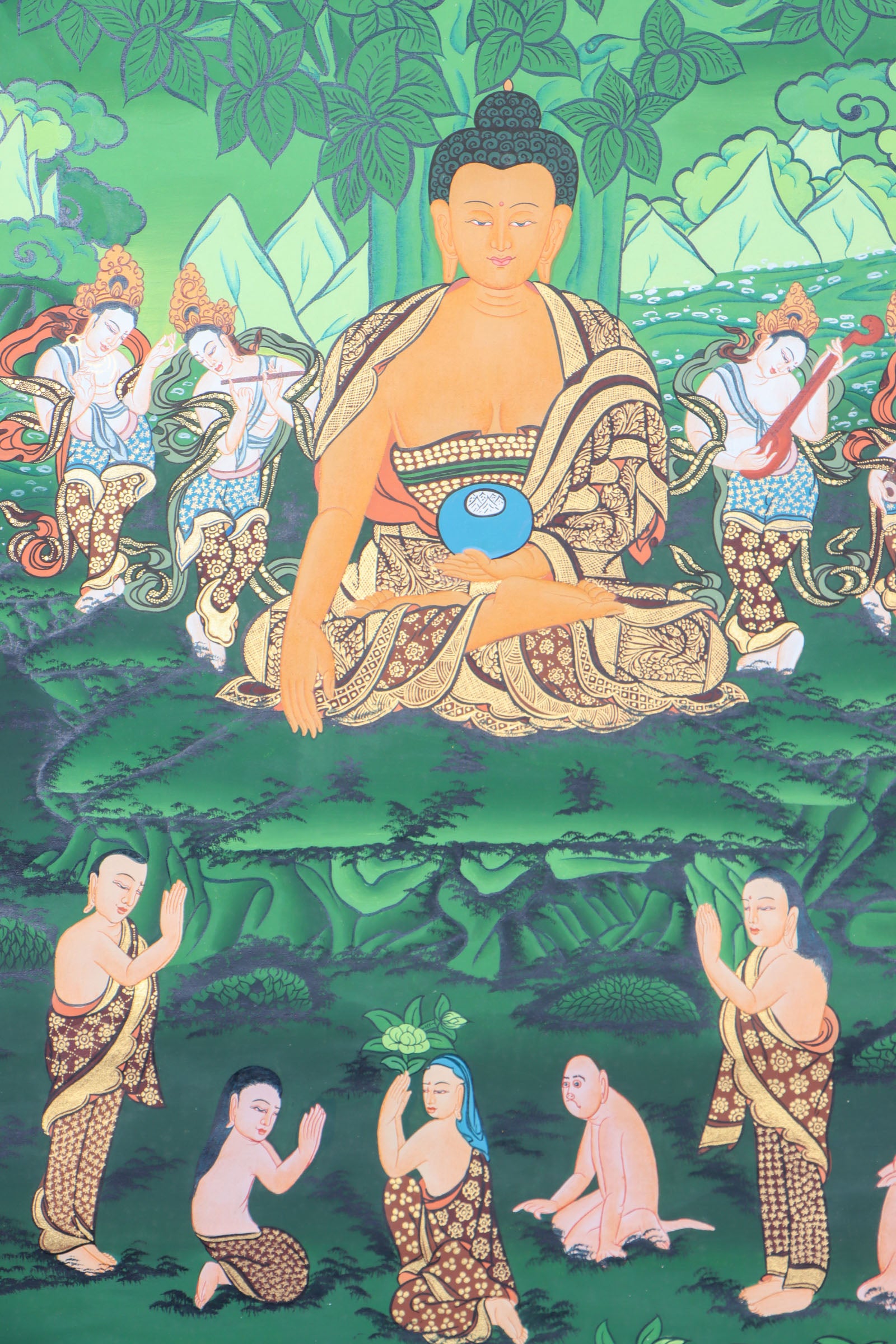 Shakyamuni Buddha Thangka for meditation, devotion, and spiritual practice.