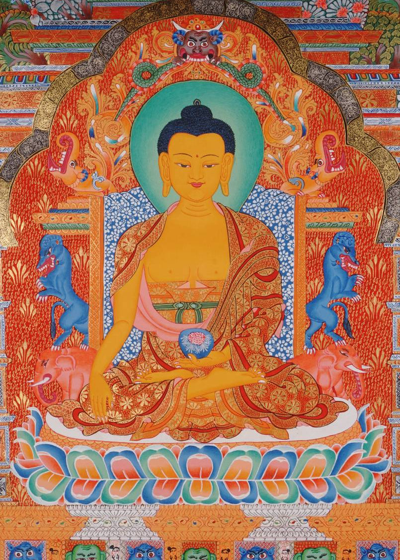 Shakyamuni Thangka - Tibetan Painting  
