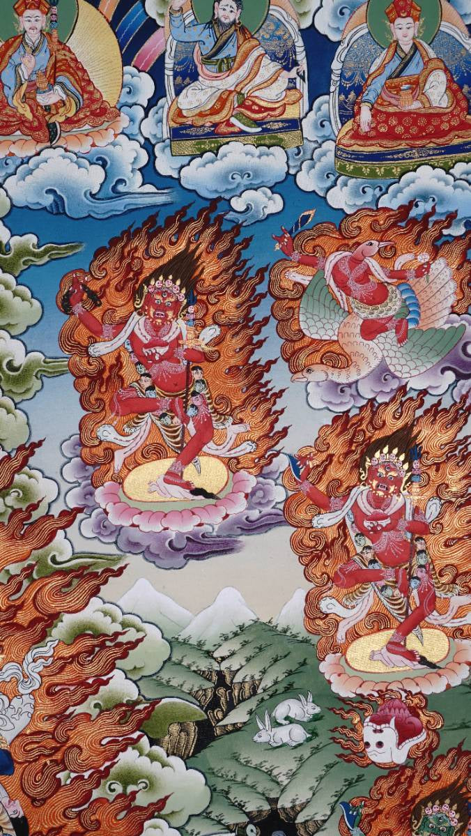 Dorje Phagmo (Vajravārāhī) - Wrathful Thangka 