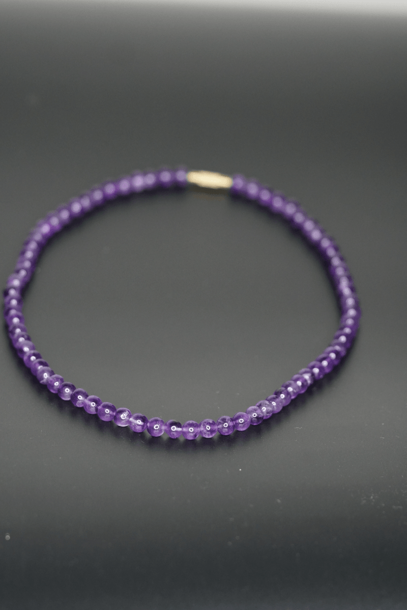 Shop online Amethyst beaded necklace handmade from Nepal 