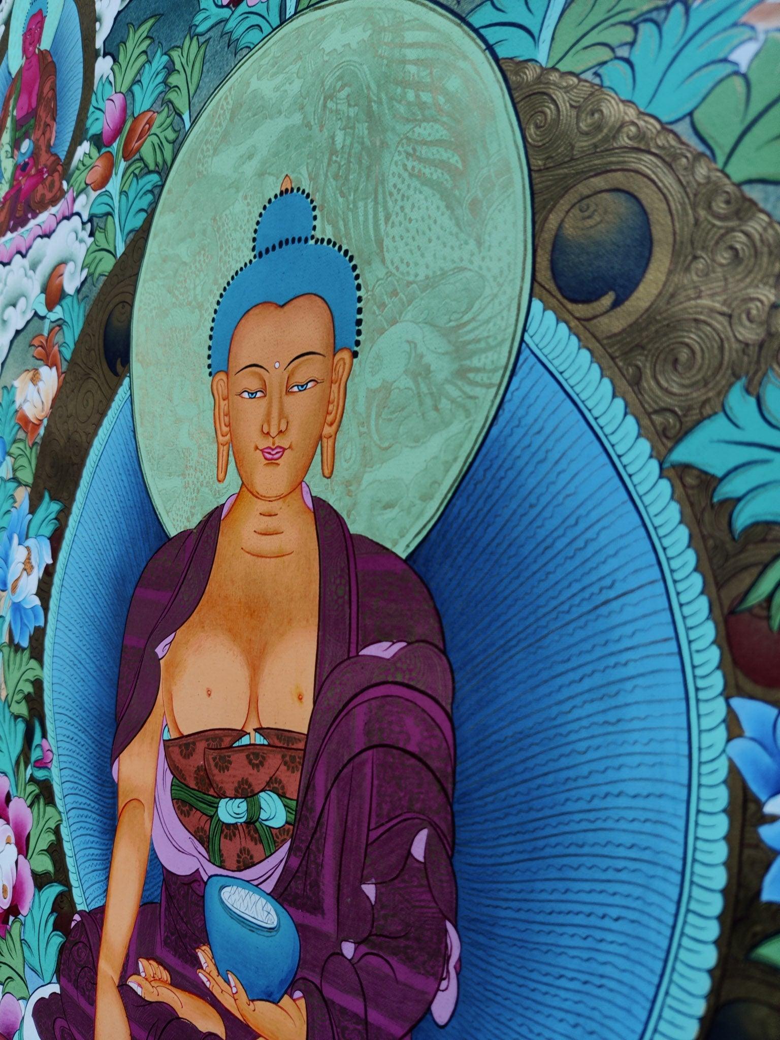 Beautiful Thangka Painting of Shakyamuni Buddha